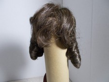 Playhouse YVETTE Doll Wig Human Hair Size 10-11 Dark Brown Long Curls  Bang NEW
