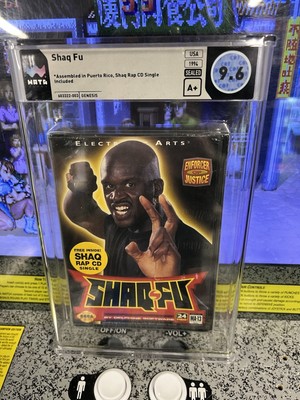 1994 Sega Genesis Shaq Fu Graded WATA 9.6 A+ Sealed w/ Shaq Rap CD BRAND NEW