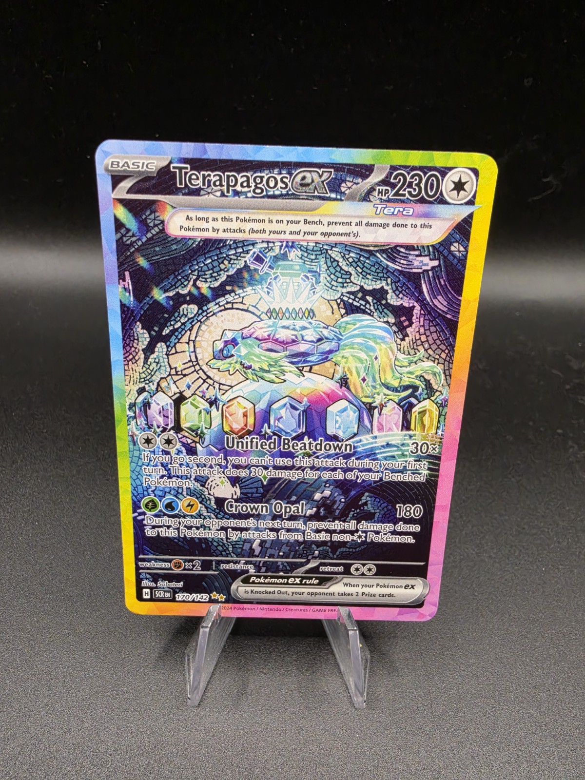 Pokemon Terapagos Ex Stellar Crown Special Illustration RARE 170/142