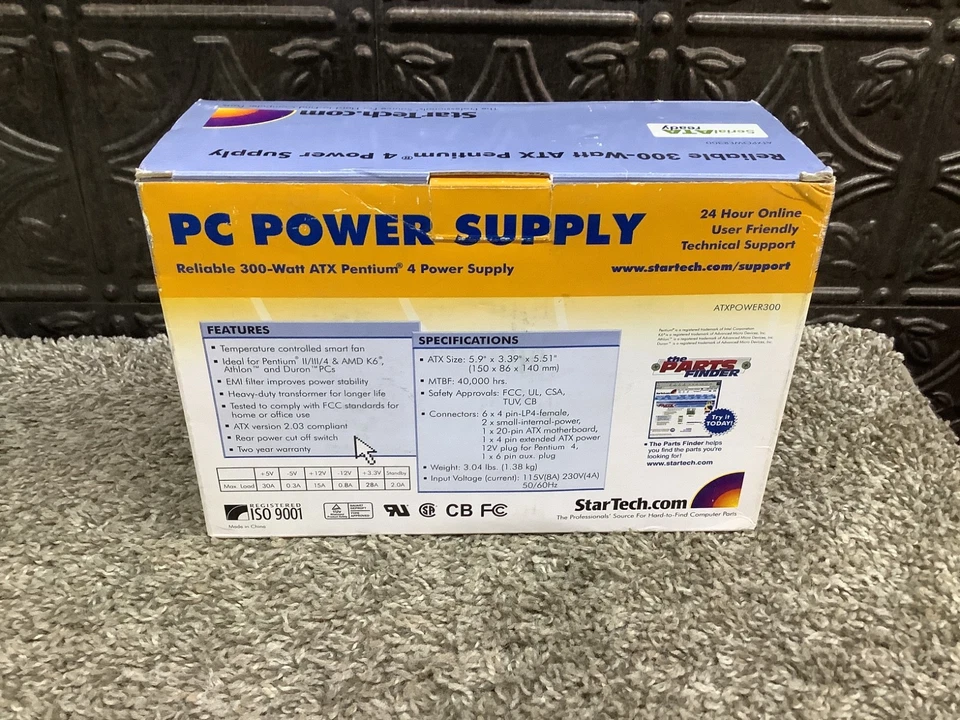 Star Tech 300-Watt ATX Pentium Power Supply - Image 3 of 4