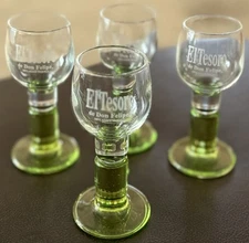 Vintage Set of 4 El Tesoro Tequila De Don Felipe 2 oz Shot Glass Goblets