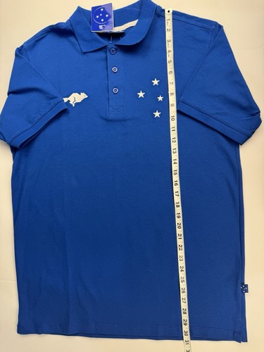 Cruzeiro Fox Blue Polo Shirt Large Brazil Futball Raposa New W Tags Surf Center - Picture 12 of 14