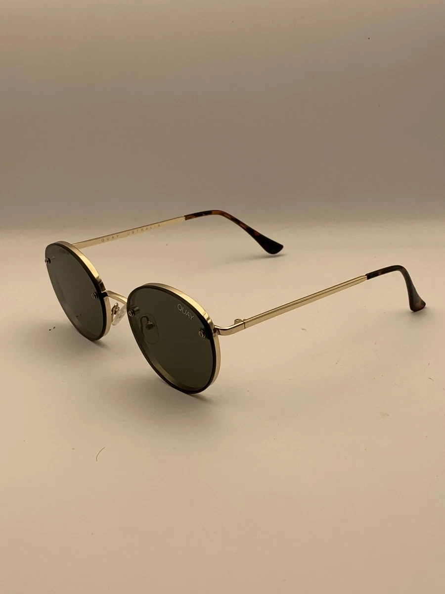 Quay Gold Oval Sunglasses for Women for sale | eBay display picture 3