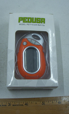 PEDUSA Pedometer PE771G with Belt Clip, 3D Sensor, Step Count New In Package