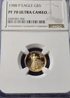 1988-P Gold Eagle 1/10 oz. $5 NGC PF70 Ultra Cameo