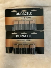 Duracell 9-Volt Coppertop Alkaline Batteries. 2  (4-Pack) 8 Total