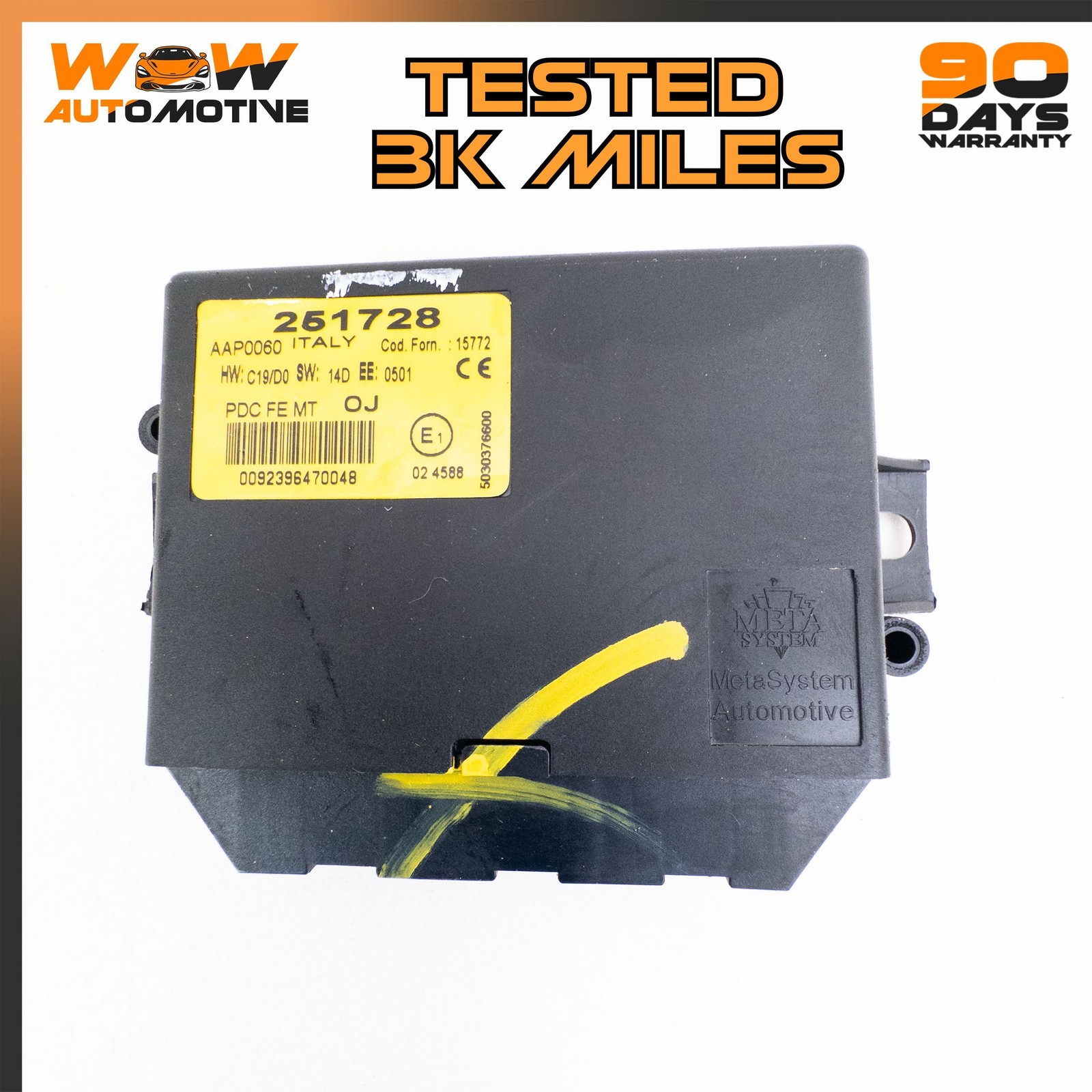 08-19 MASERATI GRANTURISMO GRANCABRIO PARKING ASSIST CONTROL MODULE OEM