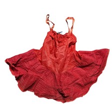 Vintage 50s Tiered Tutu Slip Dress Ruffle Girls 1 Red Coquette Balletcore