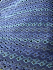 Upholstery Fabric Geometric Design 11 Yards X 55 Shades Of Blues With Black