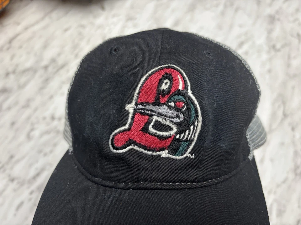 Great Lakes Loons Hat Gray Black Snap Back Baseball Cap Minor League Distressed - Image 2 of 4