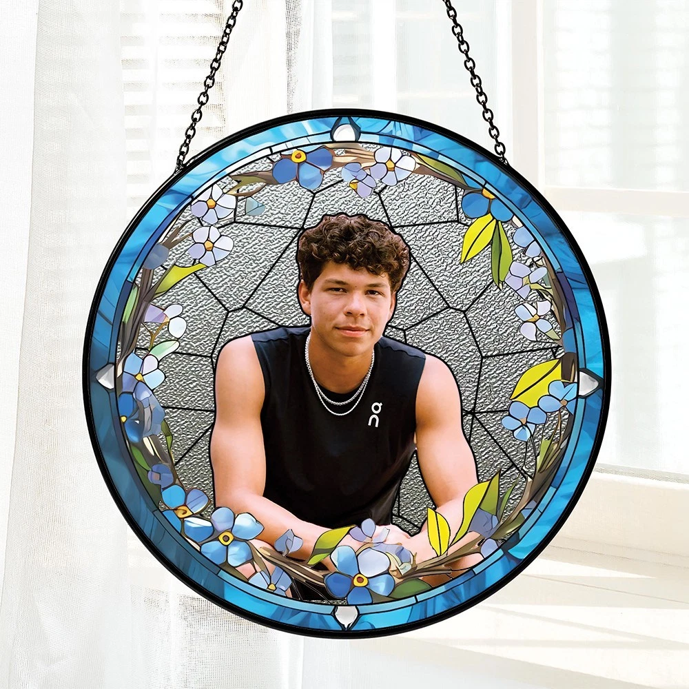 Ben Shelton Stained Glass Suncatcher - Home Window Hanging Ornament