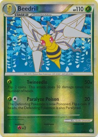Beedrill - 12/95 - Pokemon Unleashed Reverse Holo Rare Card NM