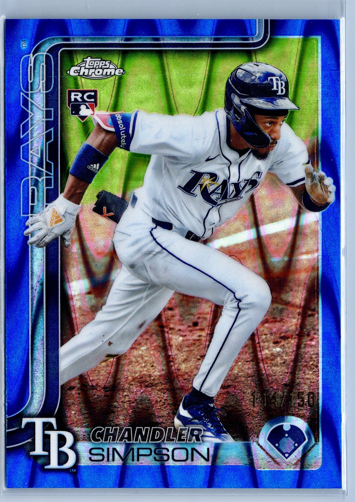 2025 Topps Chrome Update #USC179 Chandler Simpson Blue RayWave Refractors #/150