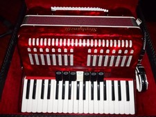 SUPERB STEPHANELLI 96 BASS PIANO ACCORDION , EXCELLENT CONDITION AND TONE / CASE