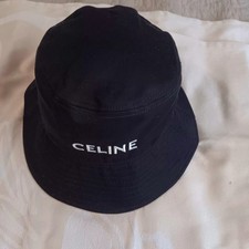 Celine Women Hat Cap Logo Cotton Bucket S Bla...