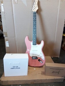 Open Box pink Electric Guitar set Rosewood Fretboard 1ZG2C0760306289368