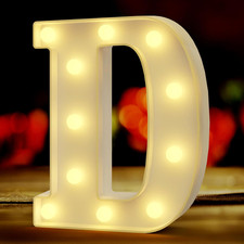 Marquee Light up Letters D, Light up Letter D, Gold Birthday Decorations, Letter