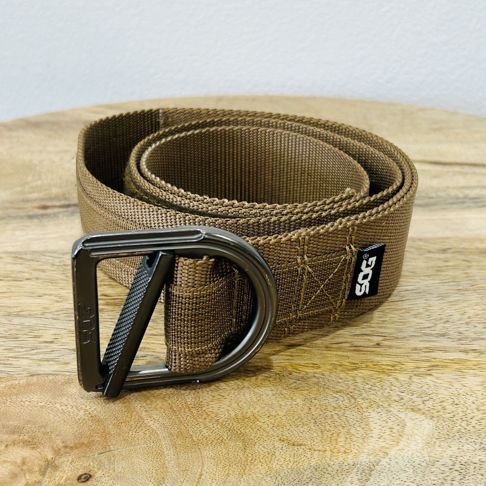 SOG TACTICAL BELT HEAVY DUTY ADJUSTABLE 46&rdquo;KHAKI Coyote Ta