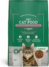 - Complete Dry Cat Food with Salmon, Tuna and Vegetables, 1 Pack of 3Kg 2.78 per kilo