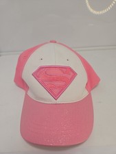 Pink Supergirl Hat 100 Cotton Used Adjustable Hat Cap GR47