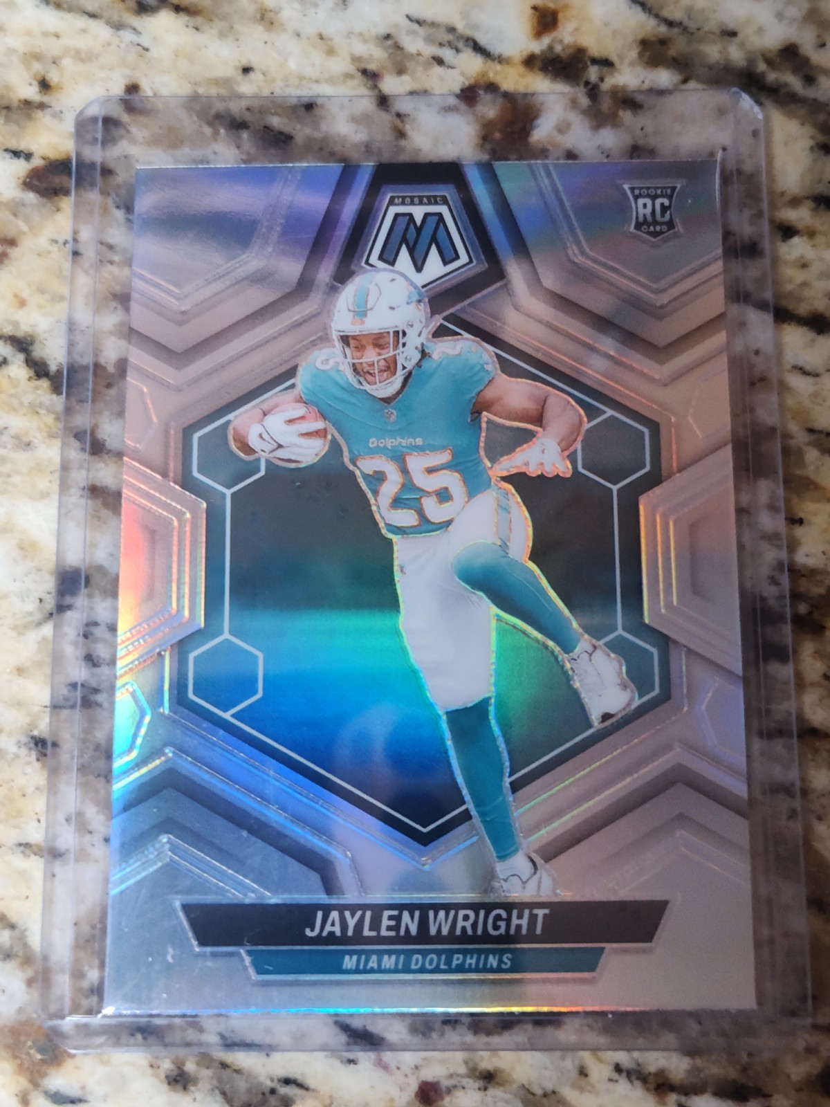 2024 Panini Mosaic - Rookies Jaylen Wright #383 Silver Prizm (RC) Miami Dolphins