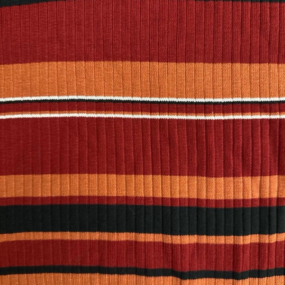 NWTs 90s Y2K White Stag Grunge Red Black striped retro Oversized Polo Shirt XXL - Image 4 of 4