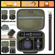 Compact DSLR Camera Case Bag for Canon EOS Rebel T7 R50 R100 - Green, Protective
