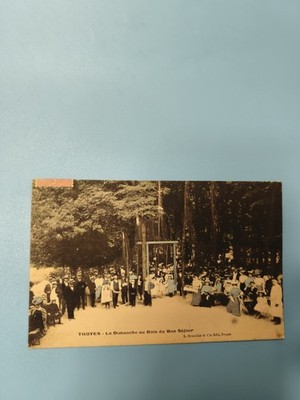 Alte animierte Postkarte Troyes Bois du Bon Séjour Vintage Ref. 1