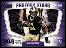 2018 Score Fantasy Stars Purple Alvin Kamara New Orleans Saints #19