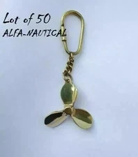 Key Chain Brass Ships Lot of 50 Pieces Propeller Key Ring Collectible Key Chain