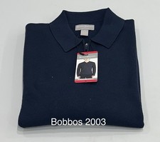 Hickey Freeman Men's 1/4 Zip Stretch Sweater Polo, Blue, Size M