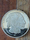 1 Oz Buffalo / Indian Head Silver Round, .999 Fine please judge by pictures.