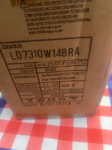 Elegant Lighting LD7310W14BRA Kacey 2-Light 8" Bathroom Sconce,Brass/Clear - Picture 2 of 7