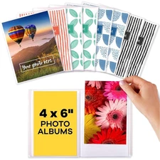 Mini 4x6 Photo Albums Set of 8 with Customizable Covers for Cherished Memories