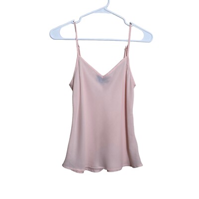 Cece Tank Women's XS Pink Sleeveless Top Sheer Lightweight V-Neck Solid
