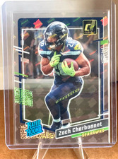 2023 Panini Clearly Donruss - Rated Rookie Holo SSP Zach Charbonnet (RC) #91