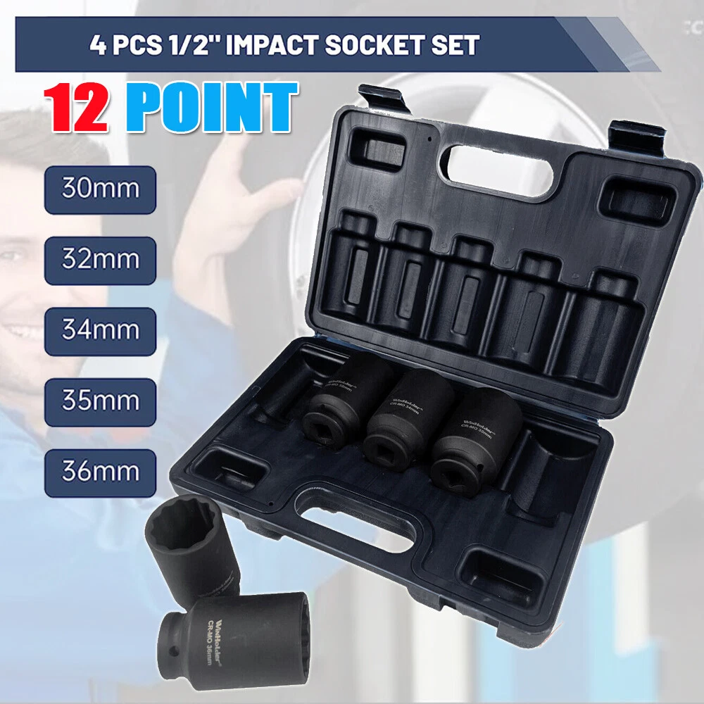 Impact wrench clearance socket set