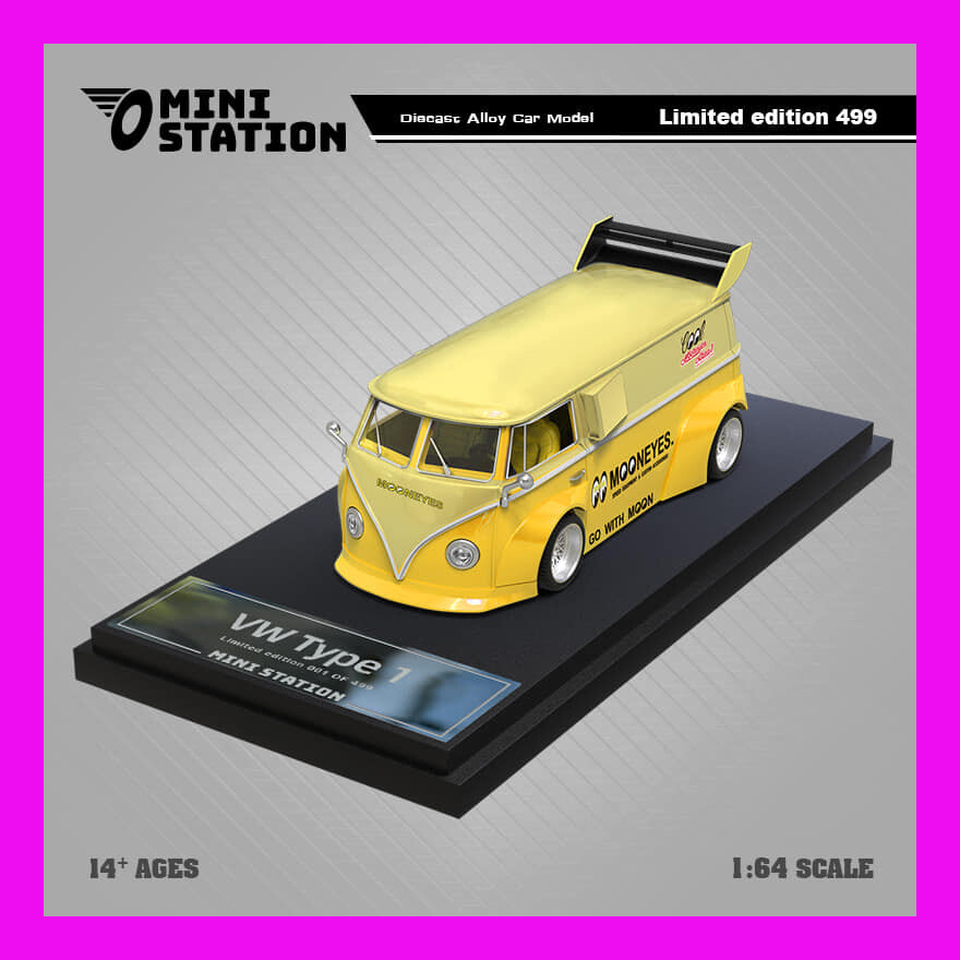 JUN 2024 Mini Station 1/64 VW VOLKSWAGEN T1 VAN MOONEYES | eBay