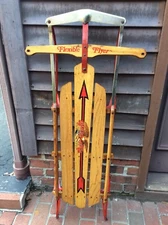 Vintage Flexible Flyer Wood / Metal Snow Sled - Model F048 - Very Good
