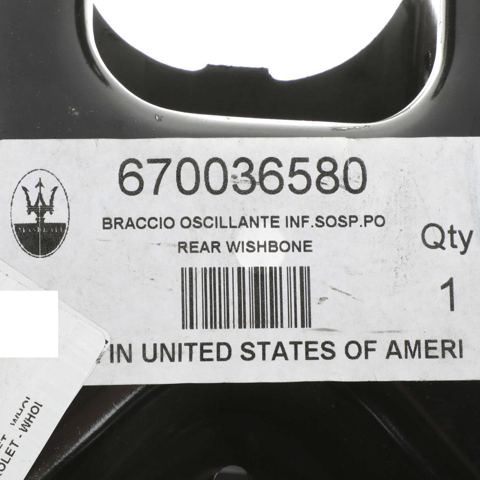 GENUINE MASERATI QTP Ghibli 14-17+ Rear Suspension Wishbone Swing Arm 670036580