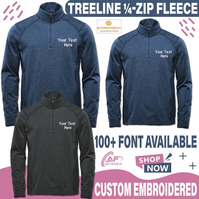 Personalised Embroidered Stormtech Mens Treeline ¼ Zip Fleece Sweatshirt Outdoor