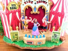 Lemax Side Show Circus Carnival Fair Freak Show 64492 Animated Rare Retire VIDEO
