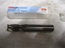 YGBasix 1/2 x 1/2 x 1 x 3 Solid Carbide End Mill 4 Flute Square End, G9H88032N