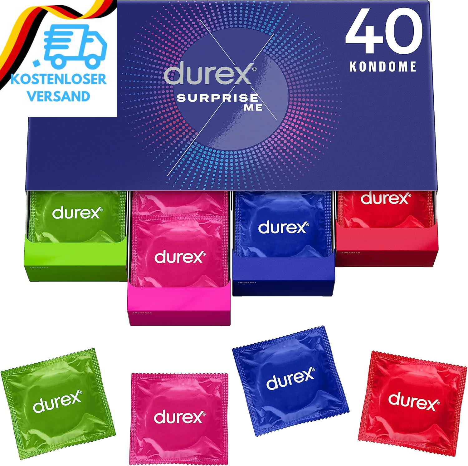 Durex Surprise Me Kondome in Stylischer Box – Extra Vielfalt, Praktisch & Diskre