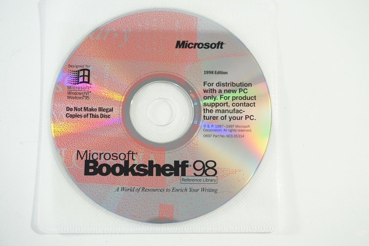 その他 Microsoft Outlook98 BookshelfBasic CDROM Microsoft Bookshelf 98 Reference Library CD for PC Windows