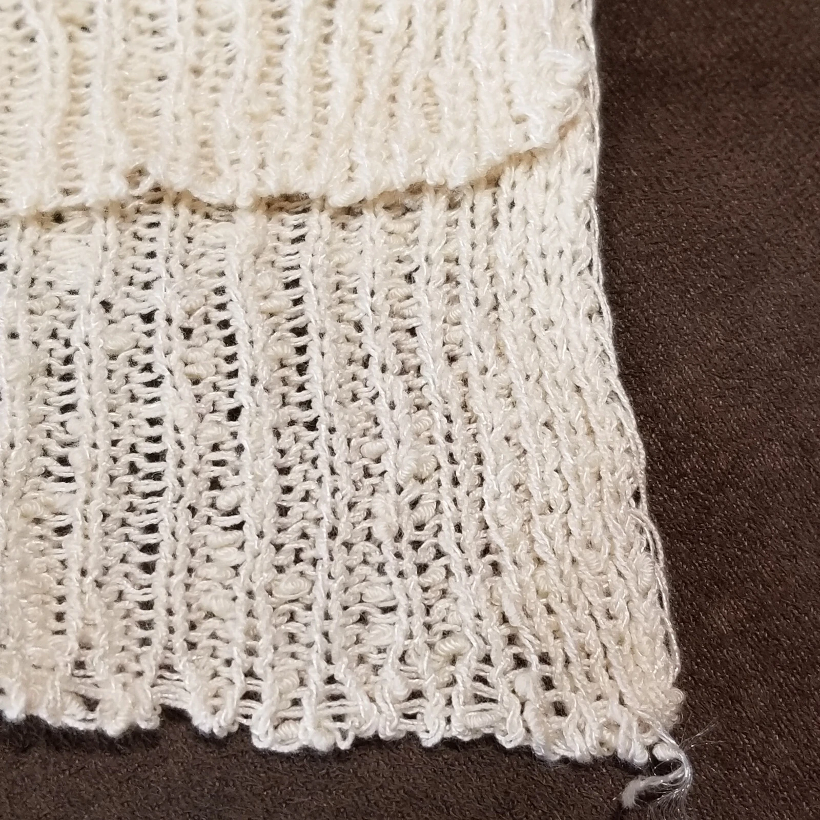 OFF WHITE ANTHROPOLOGIE POL MAGLIA APERTA FELPA CON CAPPUCCIO MAGLIONE STILE HST1 AVORIO SMALL