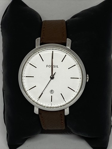 Brown Leather Analog Dial Quartz Watch 