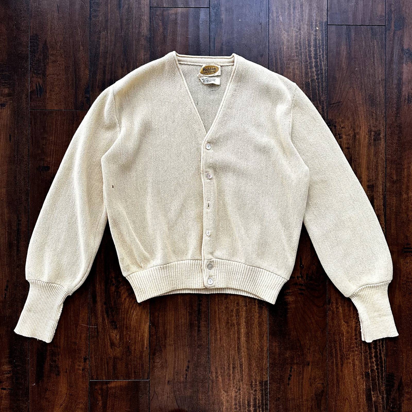 VTG 60s 70s Cardigan Sweater Alpaca Wool Kurt Cob… - image 2