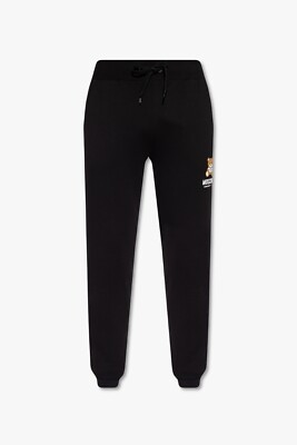 Moschino Baby - Blue Cotton Piqué Teddy Bear Joggers | Childrensalon Outlet