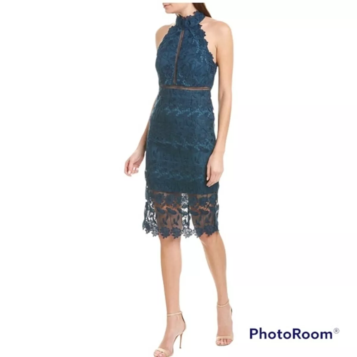 Noni lace top halter dress
